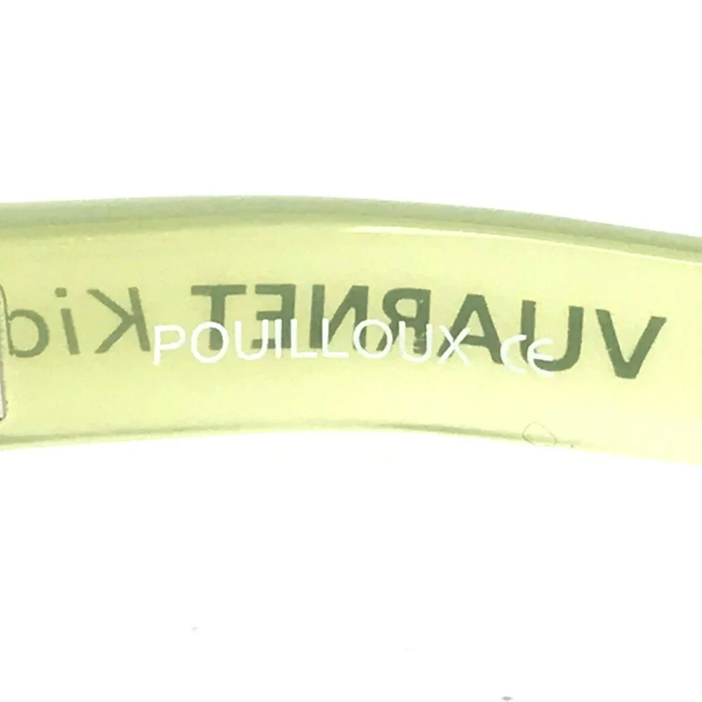 Vaurnet Kids Sunglasses POUILLOUX B600 Clear Green Round Frames with Blue Lenses